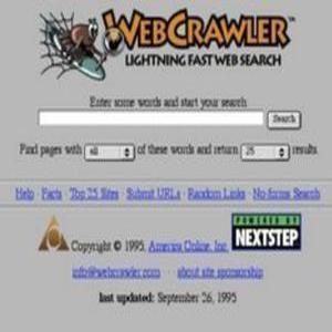WebCrawler Search Screenshot