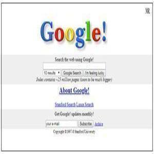 Original Google Search Homepage