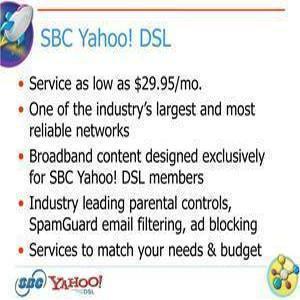 SBC Yahoo! DSL Splash Page