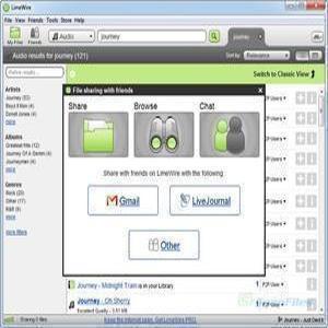 LimeWire Application Screenshot
